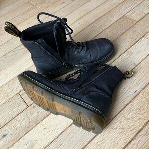 Dr. Martens Black Kids Lace-Up Boots